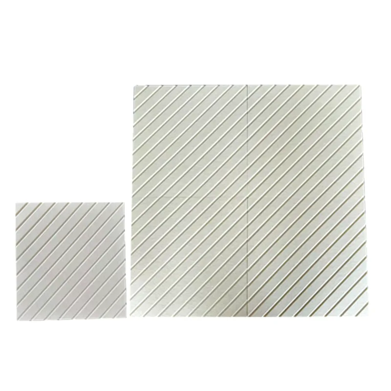 Beige akoestisch paneel van PET-vilt met V-groef